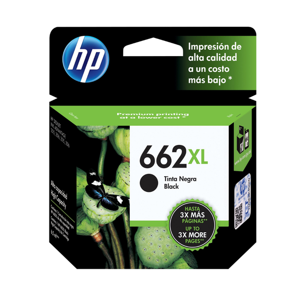 Cartucho de Tinta Original / Refill : HP 662 XL Black