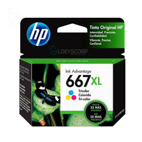 Cartucho de Tinta Original / Refill : HP 667XL Color