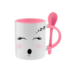 11oz Colored Inner Mug And Spoon