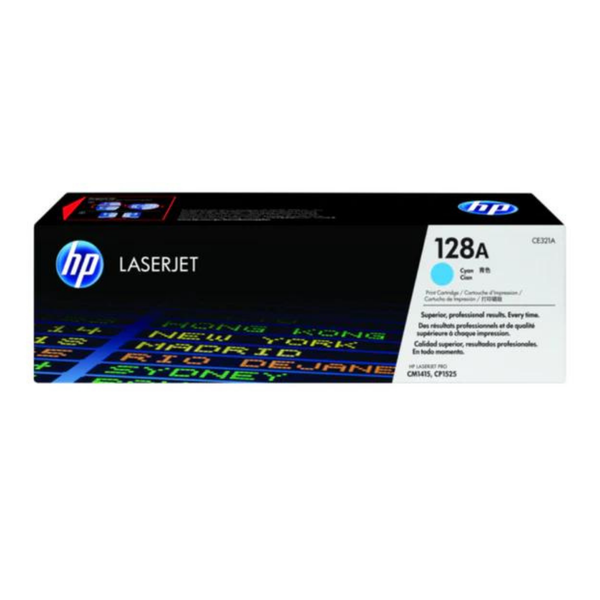 Cartucho de Toner Original / Compatible: HP®-128A-CYAN (CE321A)