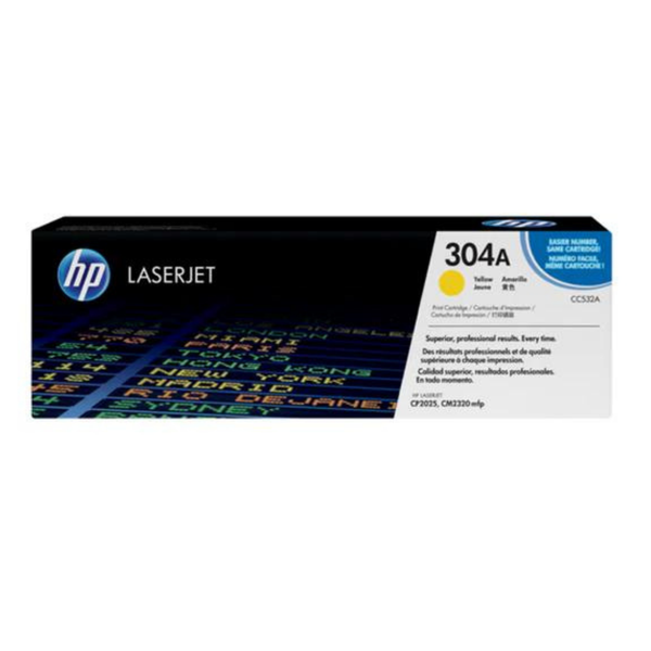 Cartucho de Toner Original / Compatible: HP®-304A-Amarillo (CC532A)