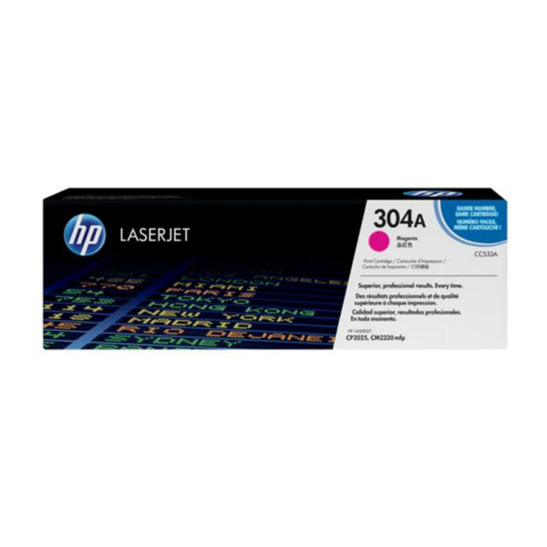 Cartucho de Toner Original / Compatible: HP®-304A-Magenta (CC533A)