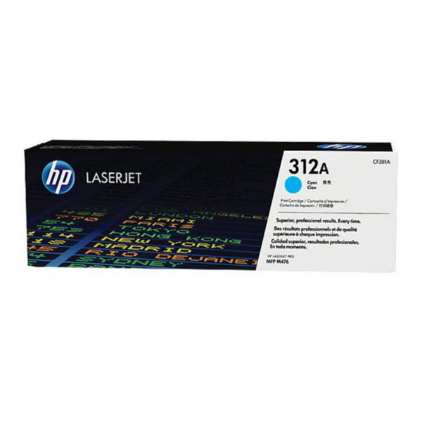 Cartucho de Toner Original / Compatible: HP®-312A-Cyan (CF381A)