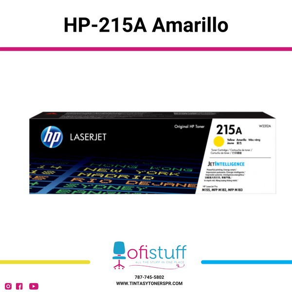 Cartucho de Toner Original HP: W2312A (215A Amarillo)