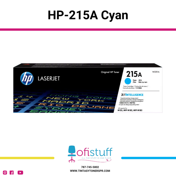 Cartucho de Toner Original HP: W2311A (215A Cyan)